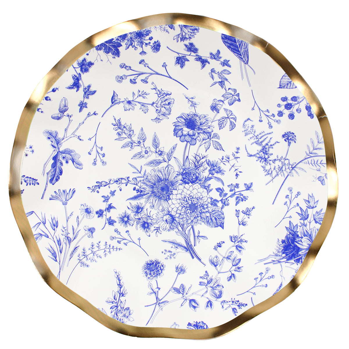 Set of 2 Chinoiserie Blue & White Assorted Dish Towels
