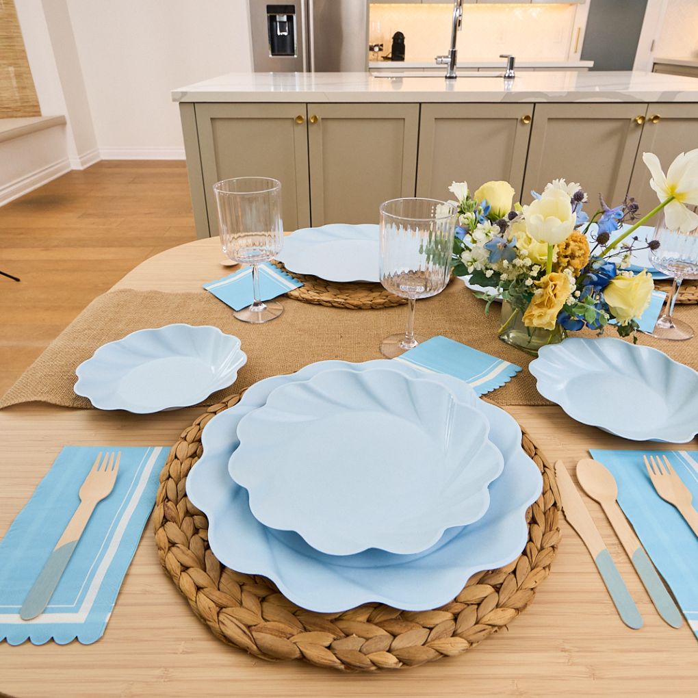 Eco Sky Blue Table Setting Complete Kit