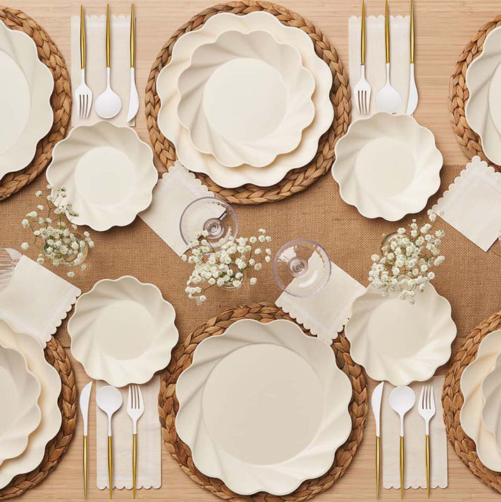 Simply Eco Compostable Table Setting - Cream