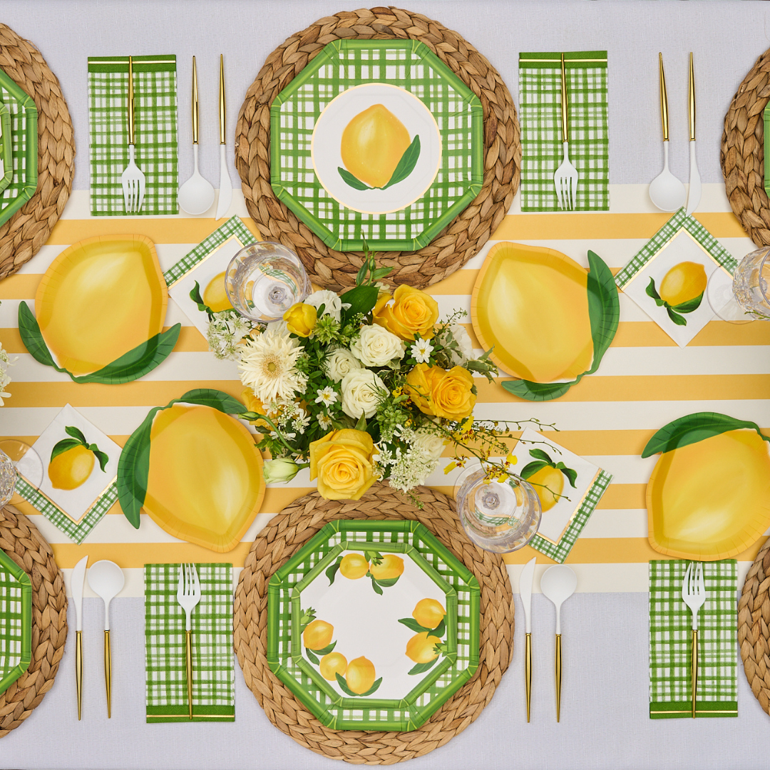Lemon Salad Plate Lemon and Stem/8pk