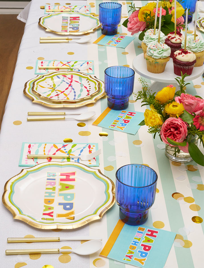 Bright Birthday Table Setting