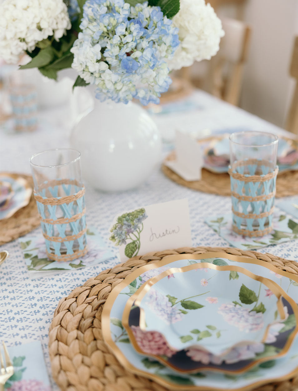 Spring Brunch Tablescape: Hydrangea