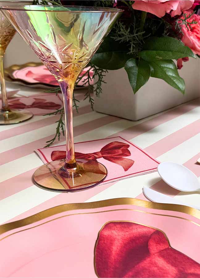 Pink Bows Cocktail Napkins, 20pk