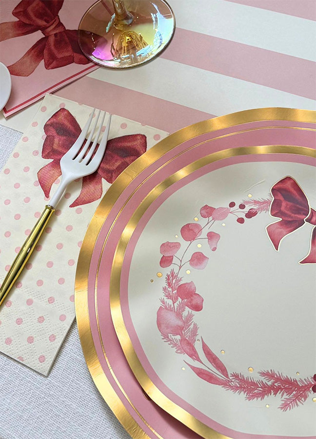 Pink Bows Table Setting