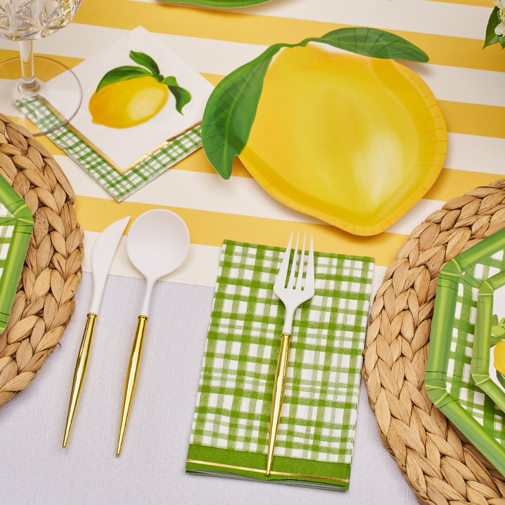 Lemon and Stem Table Setting