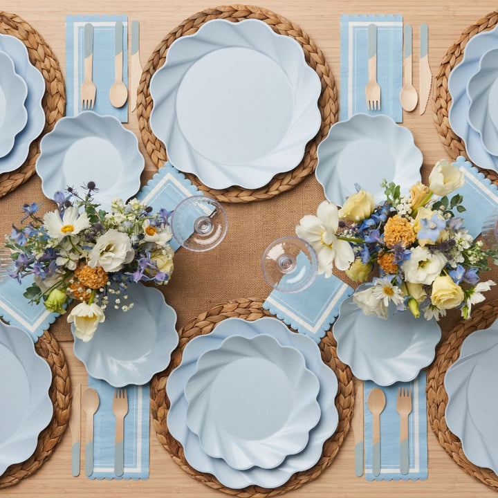 Eco Sky Blue Table Setting Complete Kit