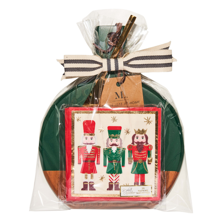 Wood Board + Napkin Gift Kit: Nutcracker Christmas