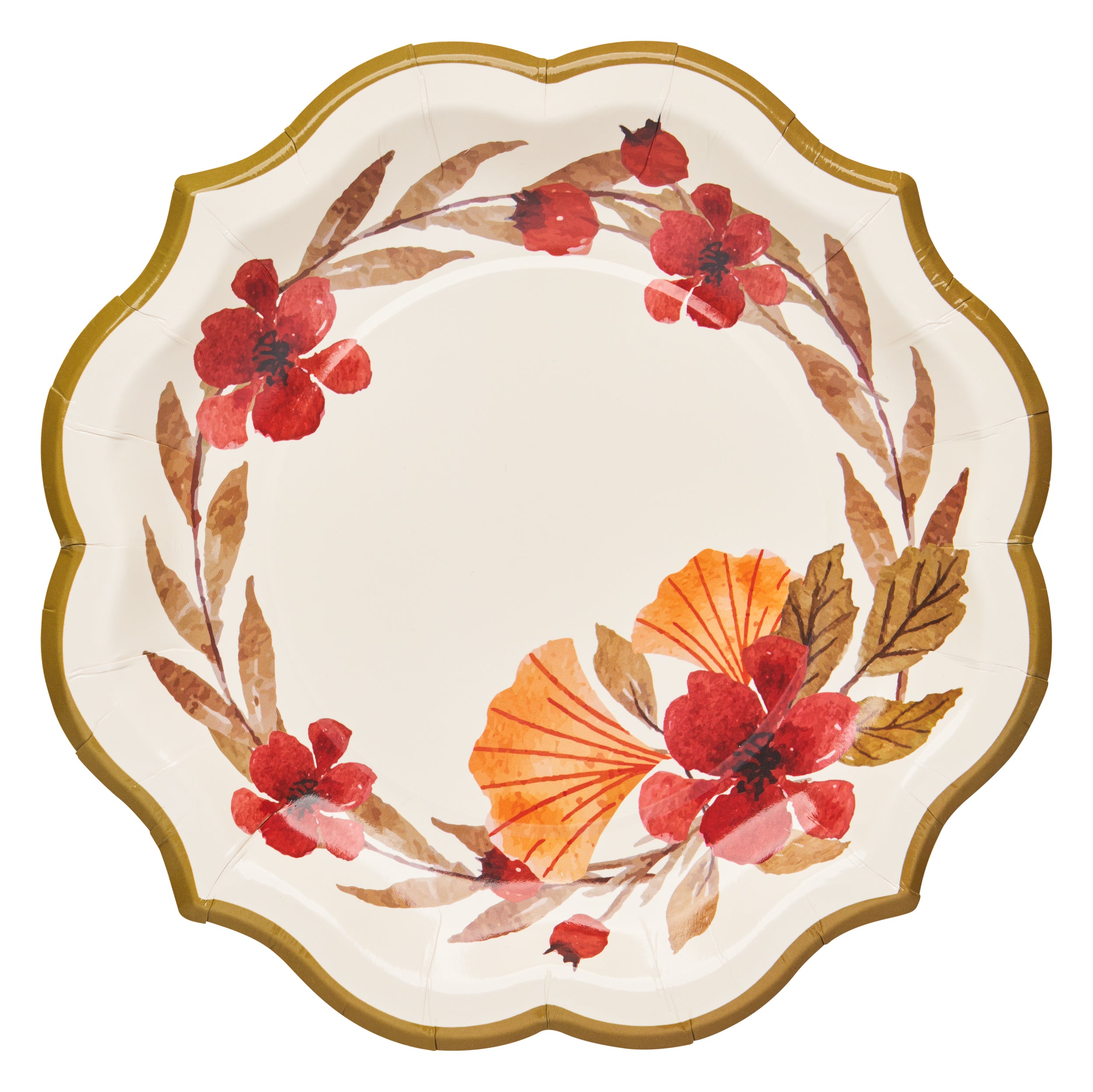 Autumn Foliage Paper Salad Plate 8pk