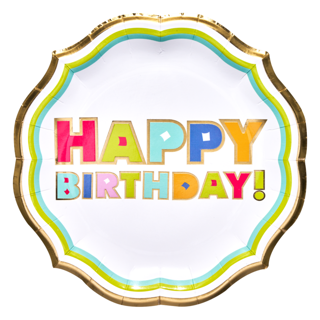 Bright Birthday Dinner Plate/8pk