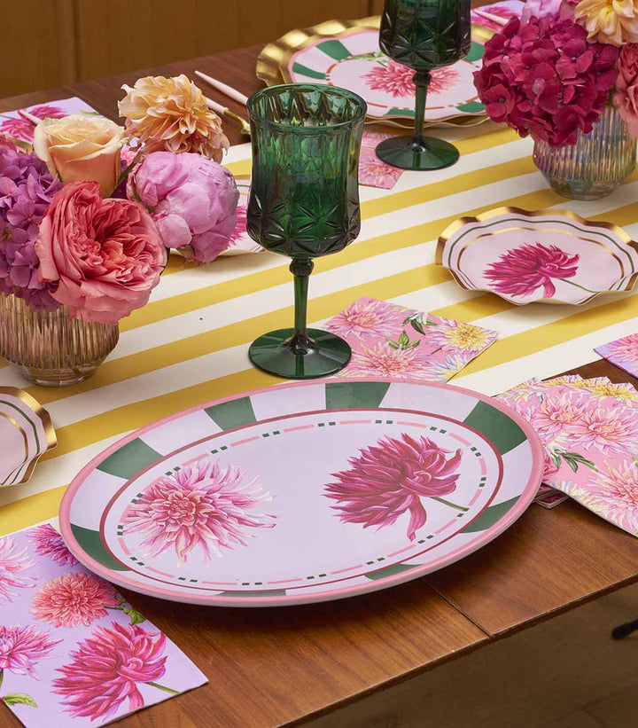 Spring Brunch Tablescape: Dahlia Garden