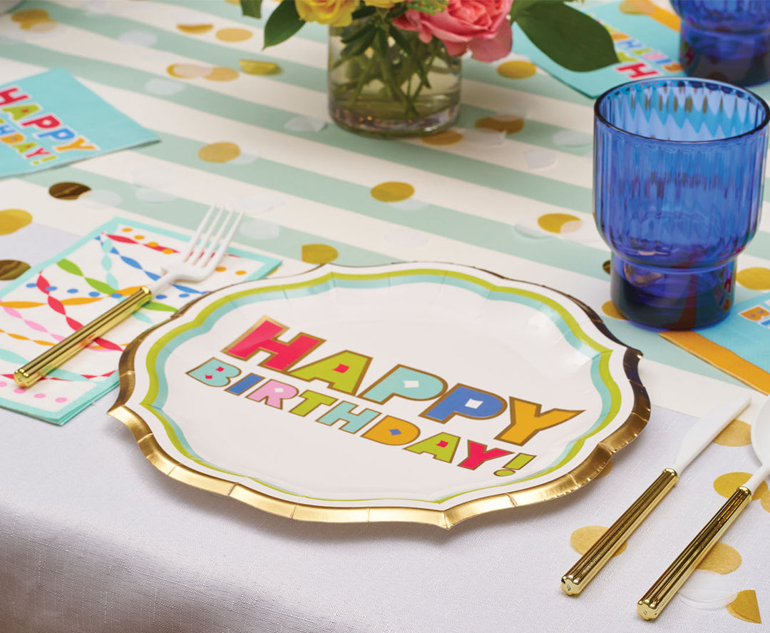 Bright Birthday Dinner Plate/8pk