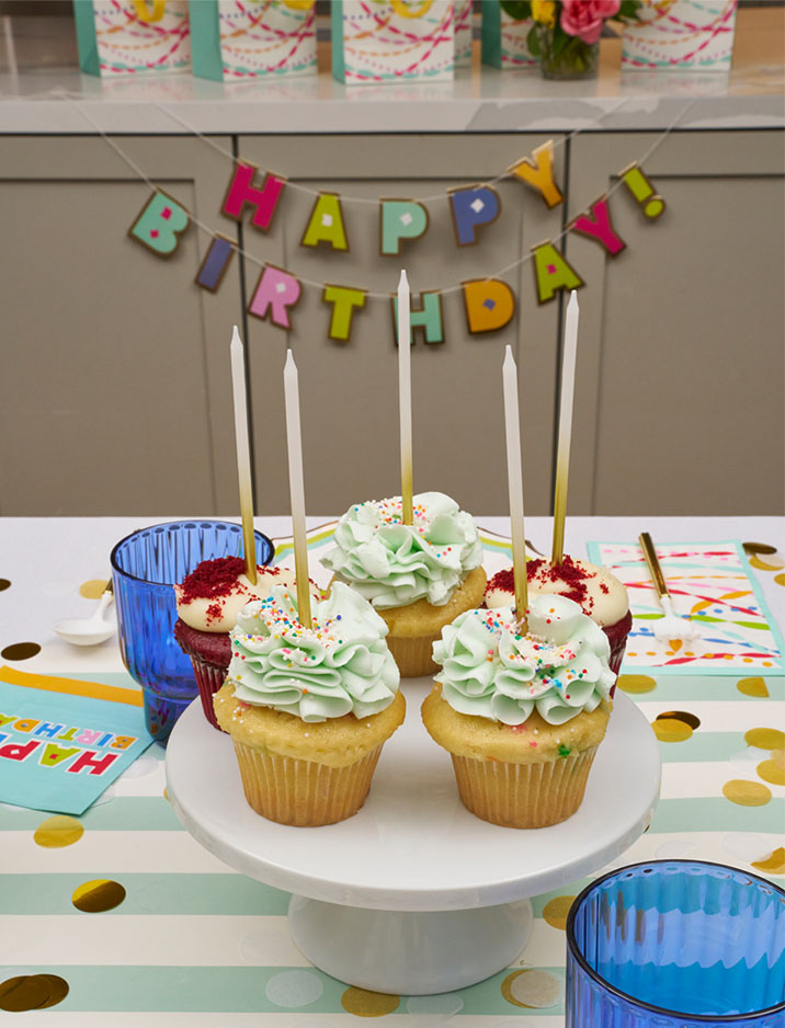 Bright Birthday Party Banner w/ Cotton String