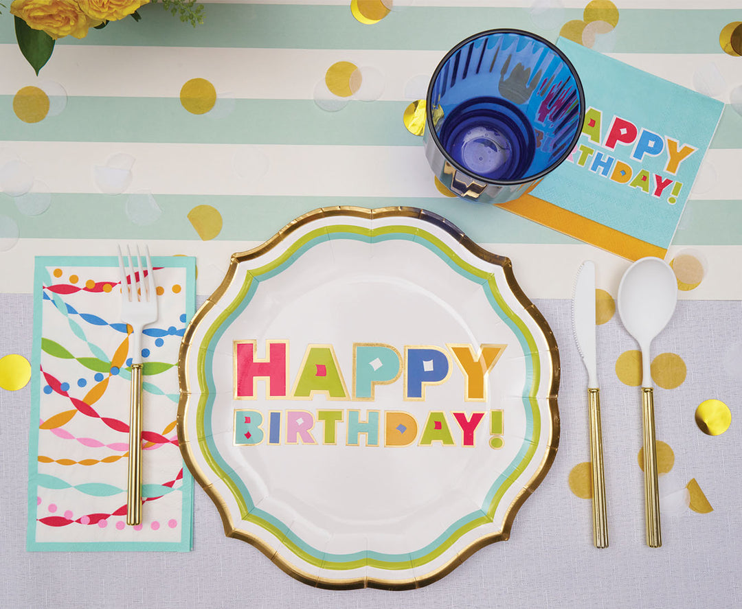 Bright Birthday Dinner Plate/8pk