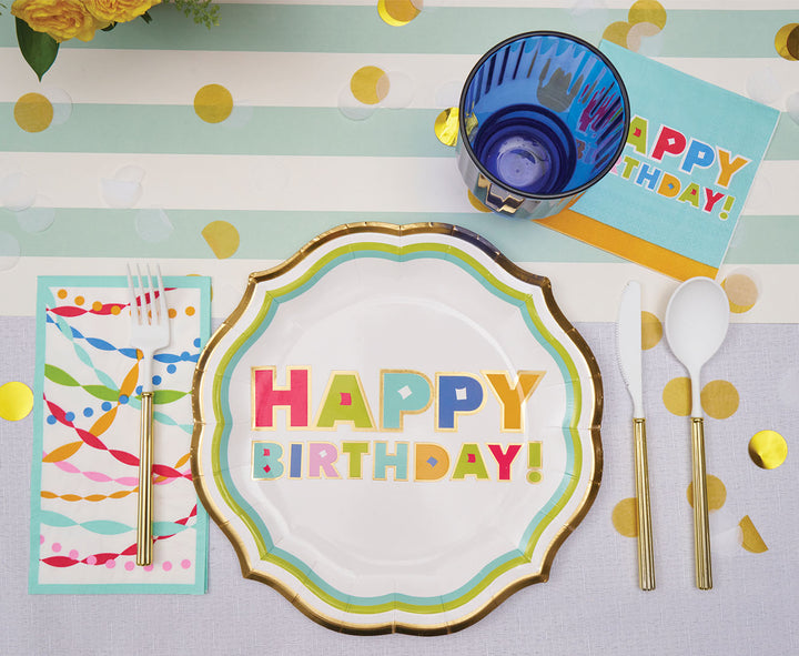 Bright Birthday Dinner Plate/8pk