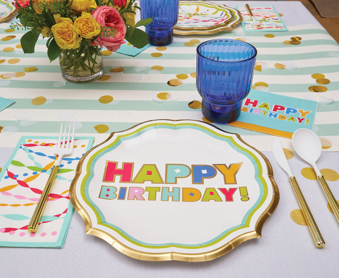 Bright Birthday Dinner Plate/8pk