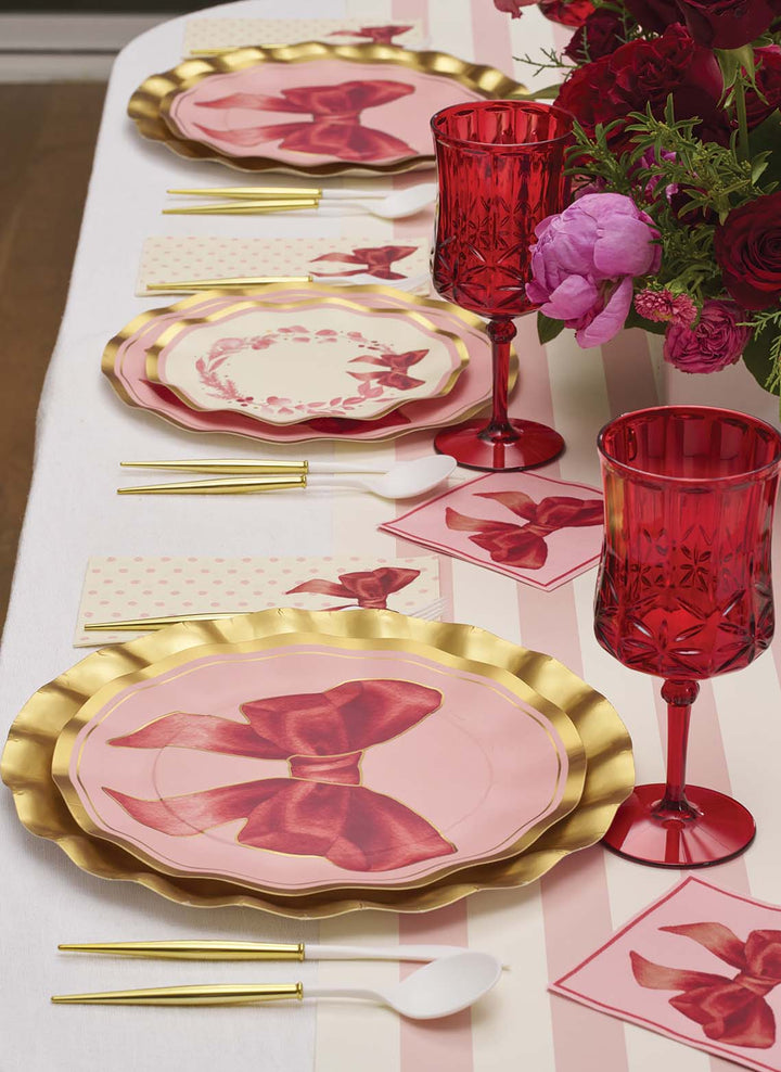 Pink Bows Table Setting