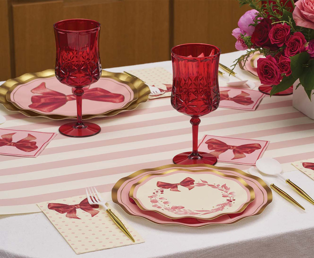 Pink Bows Table Setting