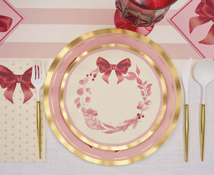 Pink Bows Table Setting