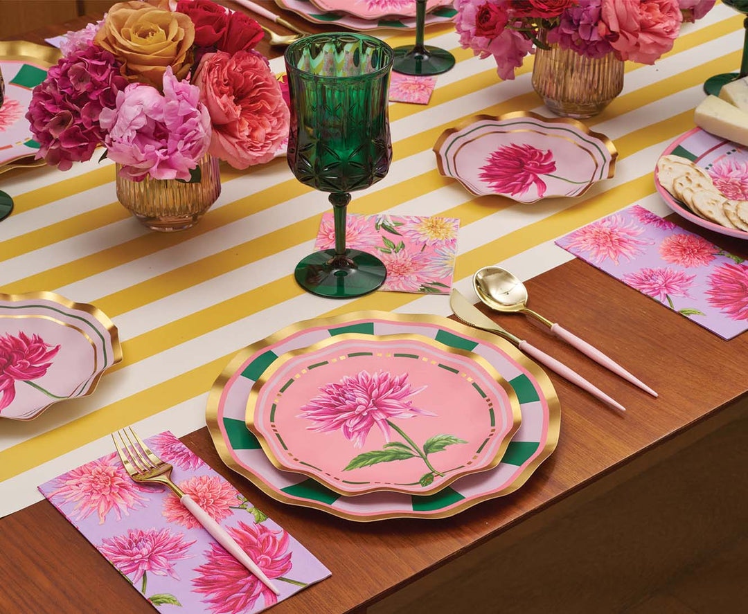 Spring Brunch Tablescape: Dahlia Garden