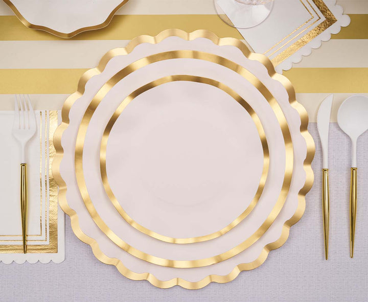 Everyday White Wavy Salad Plates/8pk