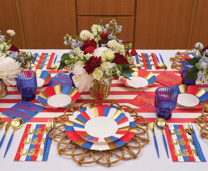 Modern Patriotic Salad Plates/8pk