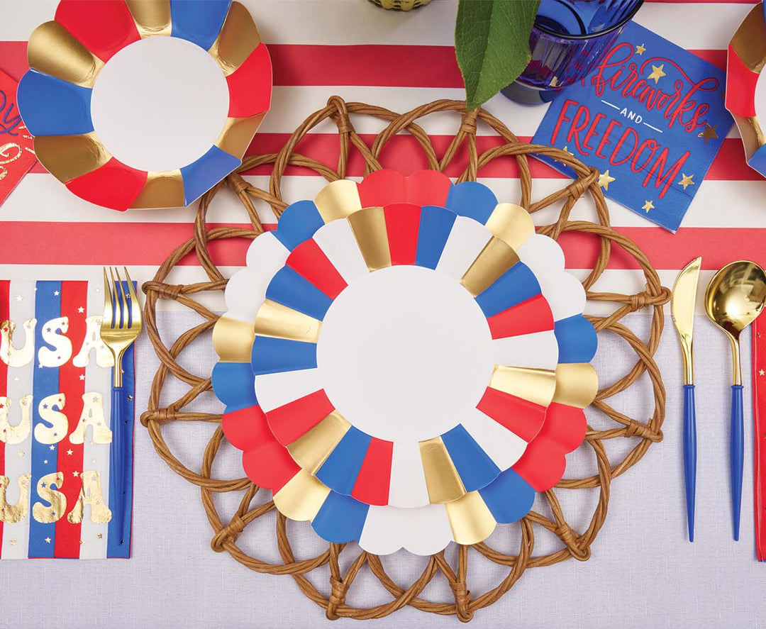 Modern Patriotic Salad Plates/8pk