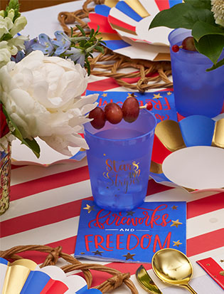 Modern Patriotic Cocktail Napkins/20pk