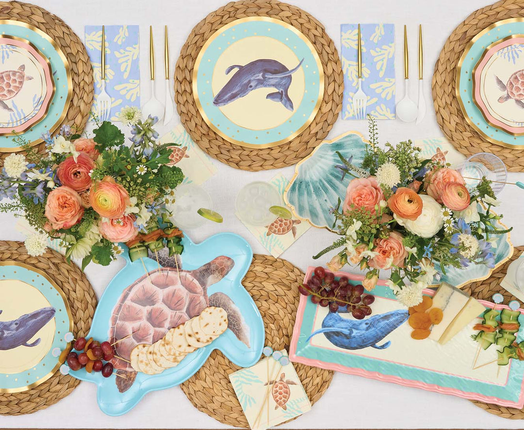 Pastel Sea Melamine Serving Tray