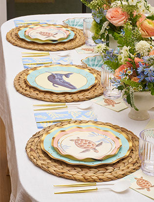 Pastel Sea Table Setting