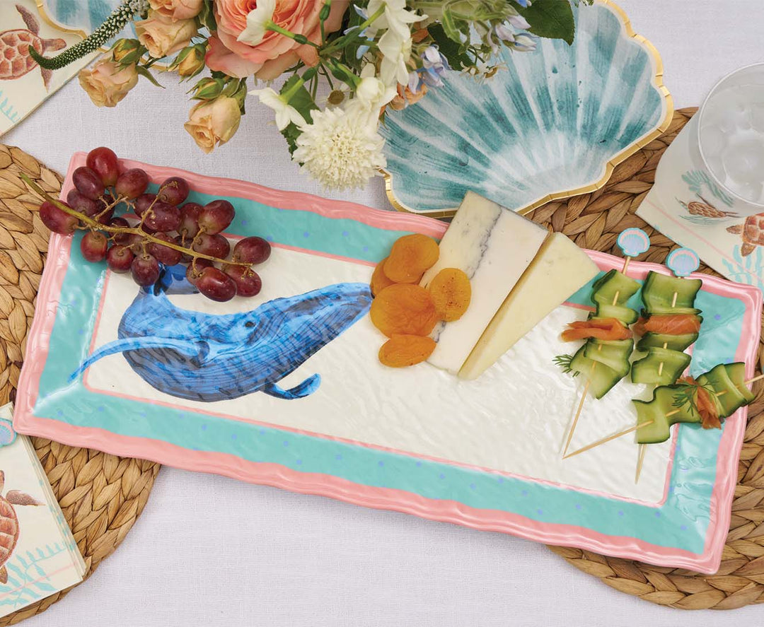 Pastel Sea Melamine Serving Tray