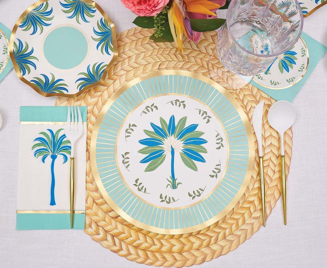 Preppy Palm Table Setting