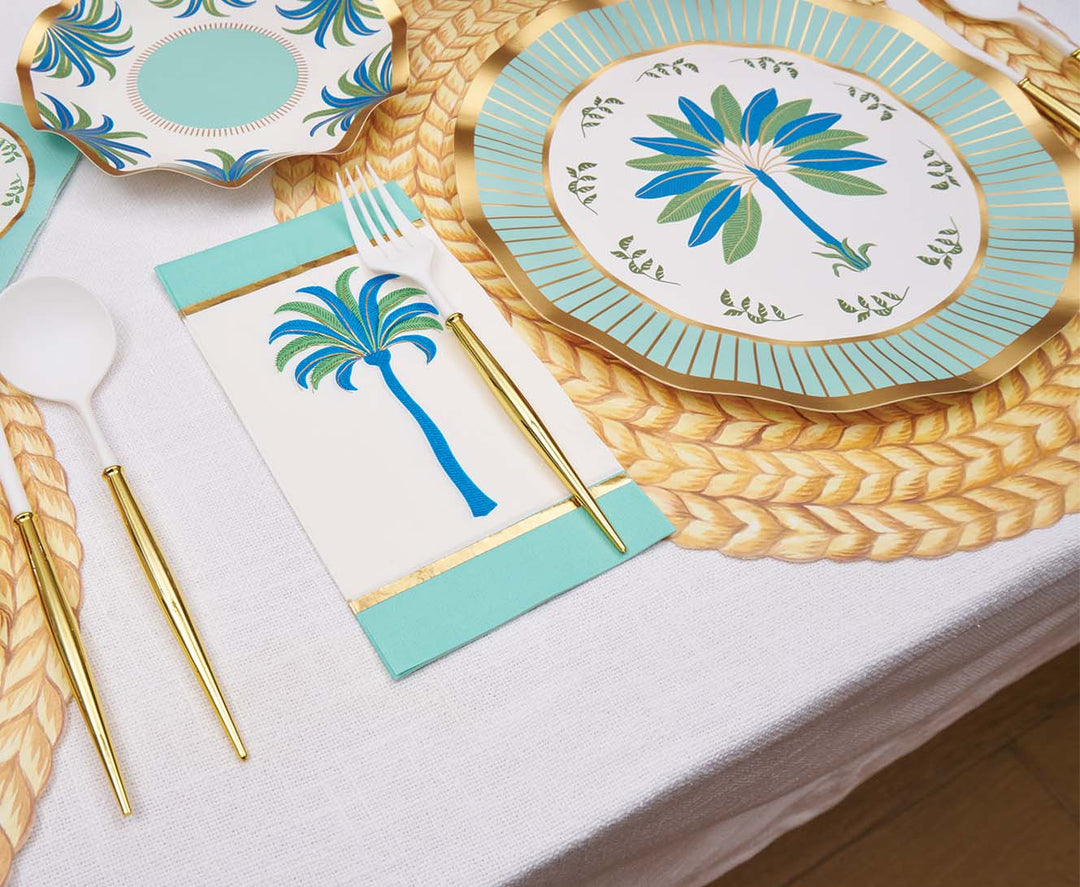 Preppy Palm Table Setting