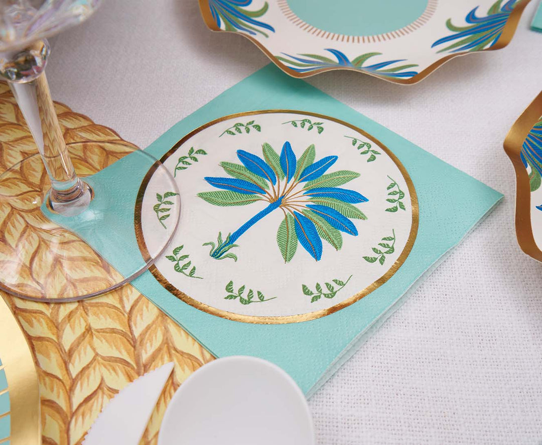 Preppy Palm Table Setting