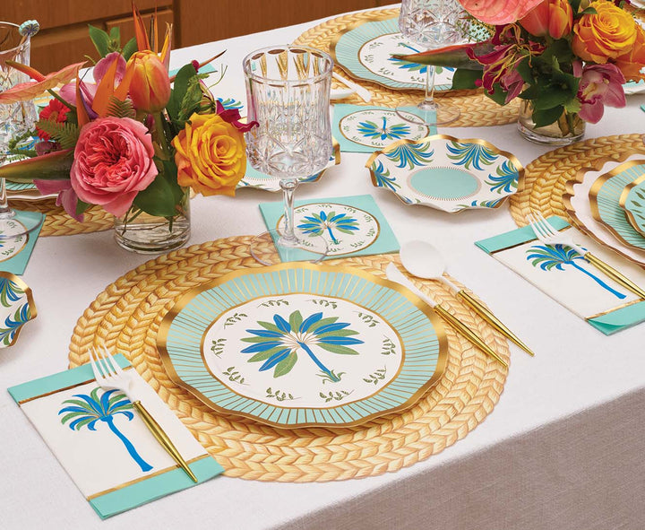 Preppy Palm Table Setting