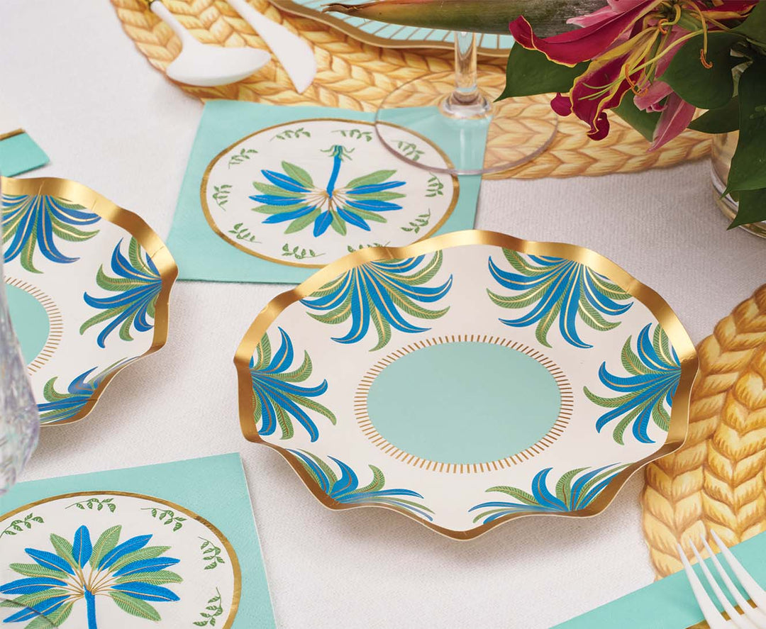 Preppy Palm Table Setting