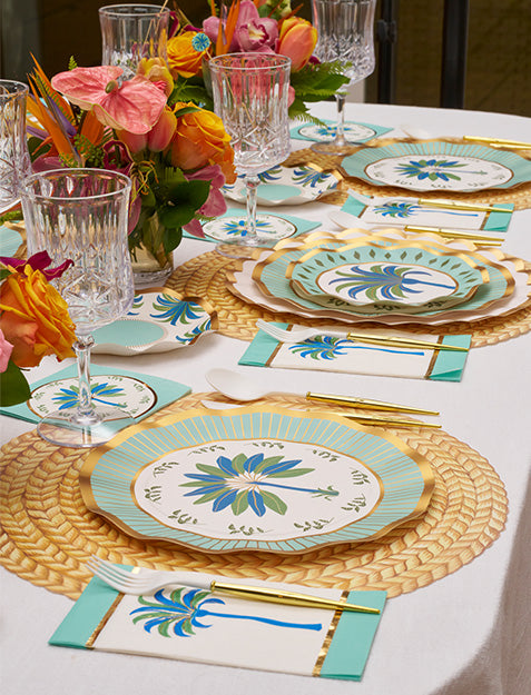 Preppy Palm Table Setting