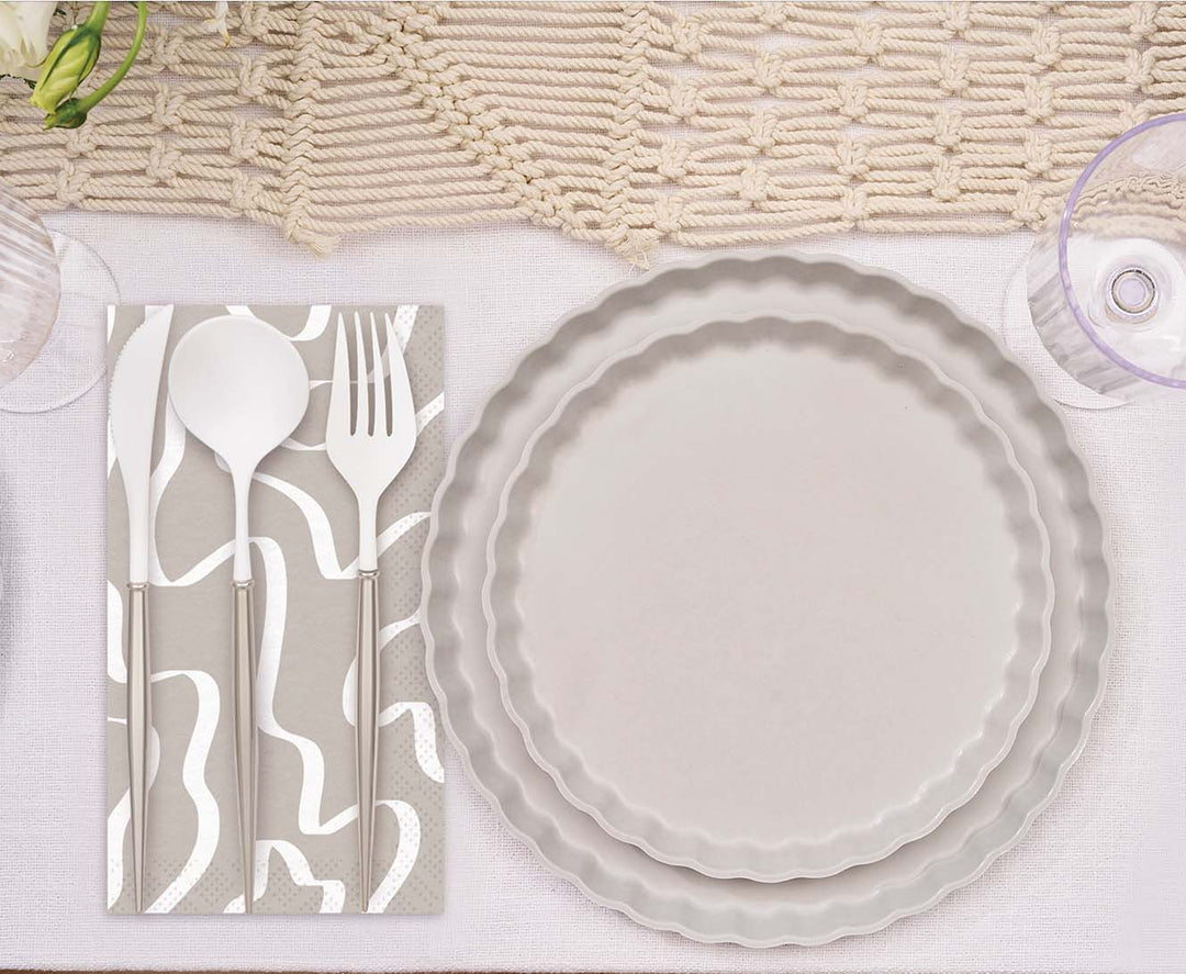 Simply Eco Compostable Table Setting - Concrete