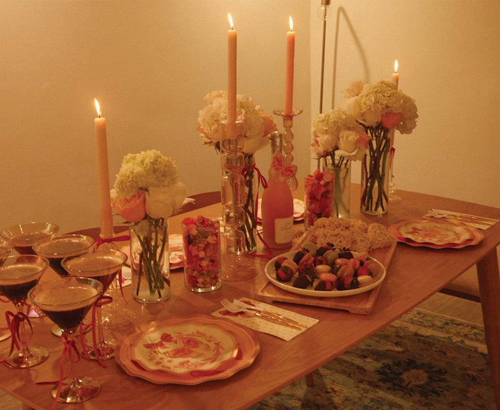 Pink Bows Table Setting