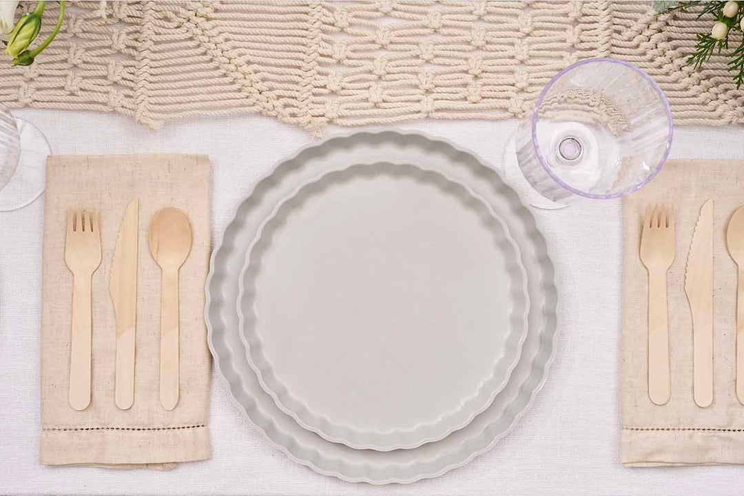 Simply Eco Compostable Table Setting - Concrete