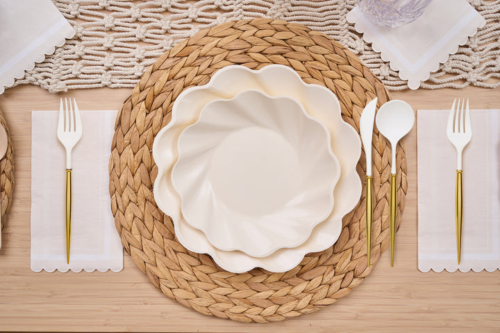 Simply Eco Compostable Table Setting - Cream