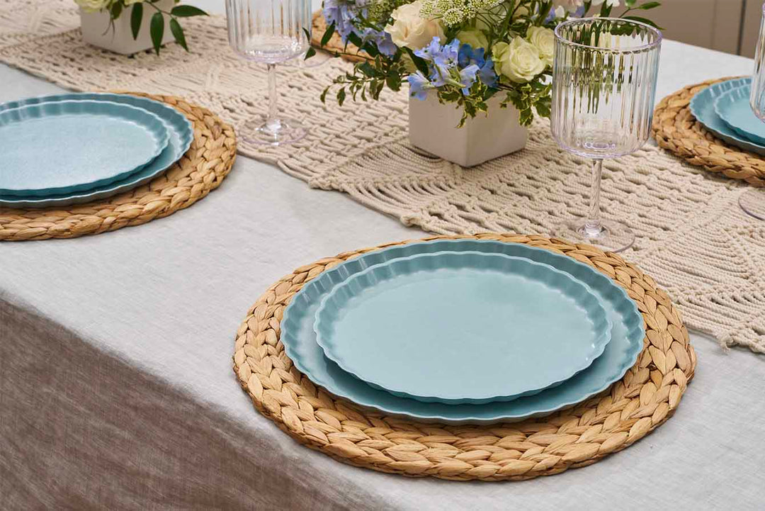 Simply Eco Compostable Table Setting - Pool Blue