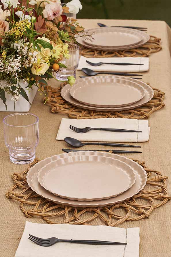 Simply Eco Compostable Table Setting - Sand