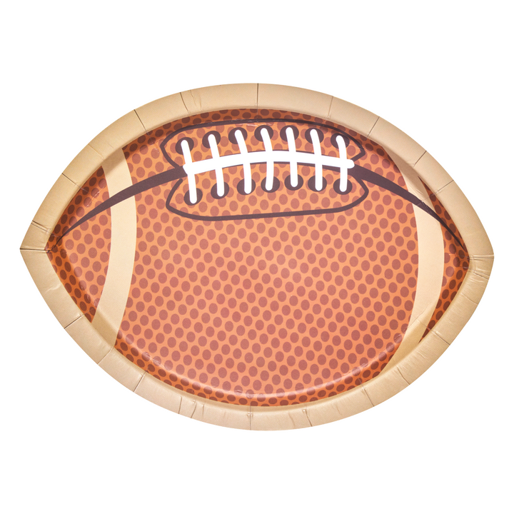 Tailgate Die Cut Football Salad Plates/8pk