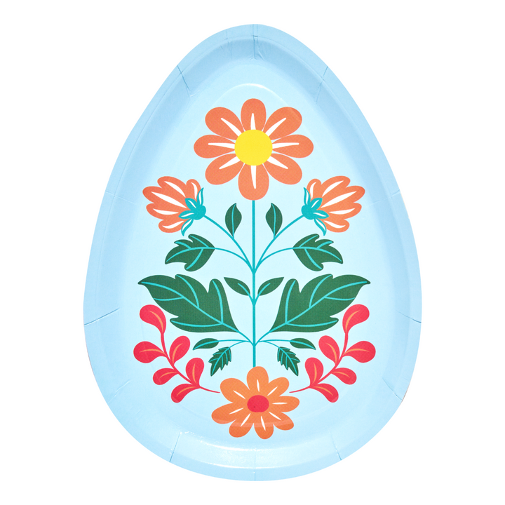 Folklore Easter Egg Die Cut Salad Plates/8pk