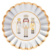 Gilded Nutcracker Wavy Paper Salad Plate/8pk