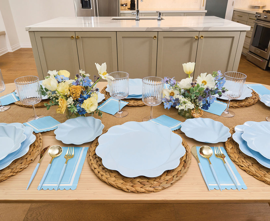 Eco Sky Blue Table Setting Complete Kit