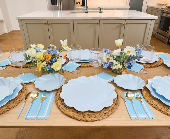 Simply Eco Compostable Table Setting - Sky Blue