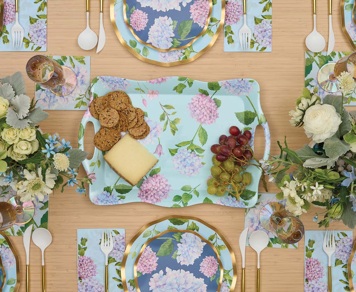 Melamine Hydrangea Serving Tray