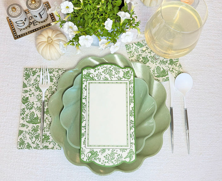 Royal Peacock Table Setting - Sage