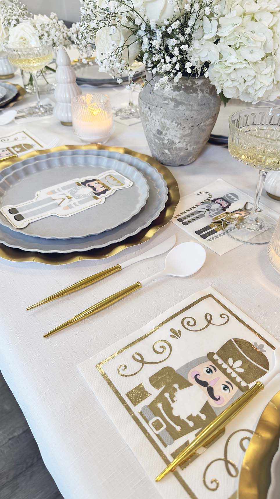 Frosted Nutcracker Table Setting